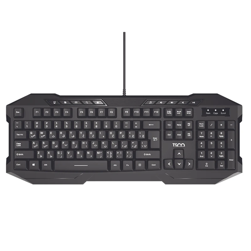کیبورد تسکو TSCO TK 8042 با ۱۰ کلید مالتیمدیا و اتصال USB - تصویر 2