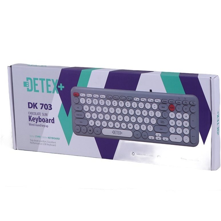 کیبورد سیمی دیتکس DETEX DT-703 با کلیدهای مالتیمدیا