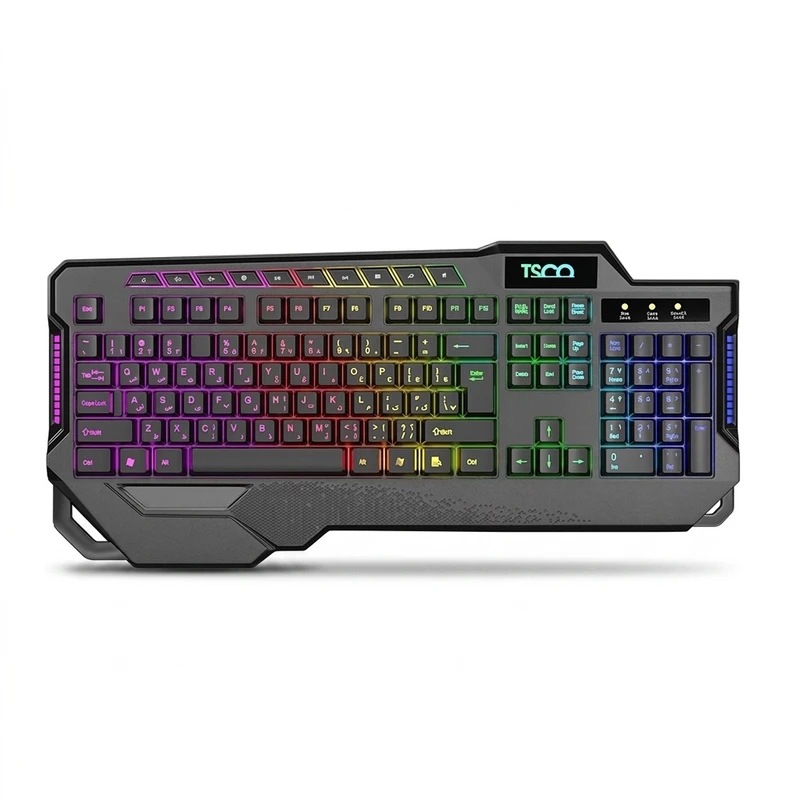 کیبورد تسکو TSCO TK 8088 GA با نورپردازی Rainbow و ۱۰ کلید مالتیمدیا - تصویر 2