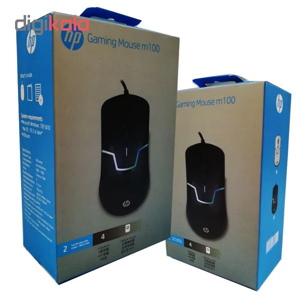 ماوس گیمینگ اچپی مدل M100 با سیم - تصویر 3